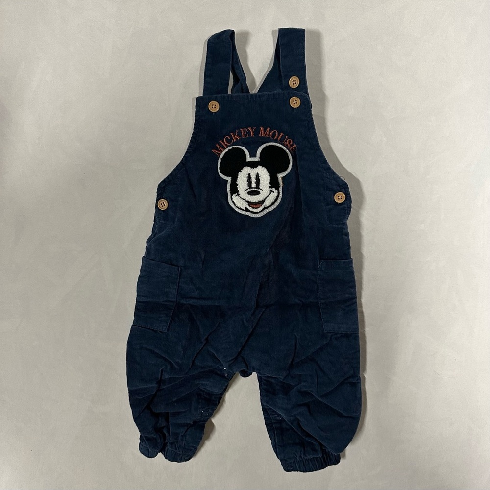 Disney Baby Mickey Mouse Corduroy Overalls Size 6-9 Months